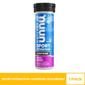 Nuun Sport Hydration +Caffeine: Electrolyte Drink Tablets, Wild Berry - 10 Count