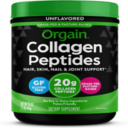 Hydrolyzed Collagen Peptides Powder, 20G Grass Fed Collagen - Hair, Skin, Nail,