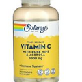 Solaray Timed Release Vitamin C Rose Hips & Acerola  1,000 mg, 250 Caps 8/27
