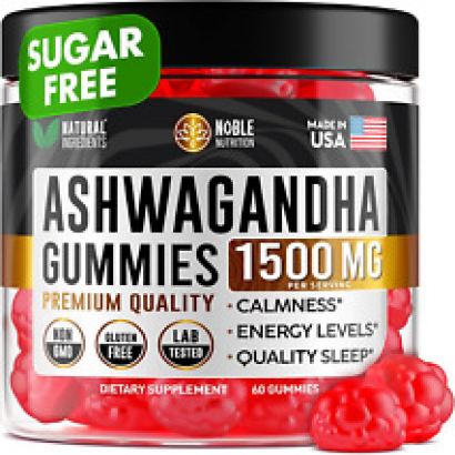 Ashwagandha Gummies for Women & Men - Natural Ashwagandha Root Extract 1500MG -