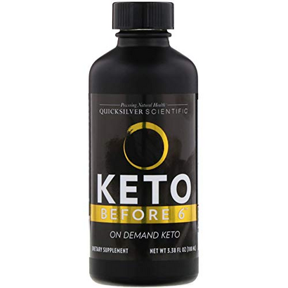 Quicksilver Scientific Keto Before 6 Liquid - Enjoy Carbs While on Keto, Help Return The Body to Keto + Allow for More Flexible Diet, Weight Management Support Supplement (3.38oz / 100ml)