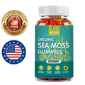 Sea Moss Gummies - Irish sea Moss raw Organic Bladderwrack, Burdock Root - Vegan