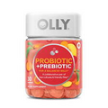OLLY Probiotic + Prebiotic Gummies, Digestive + Gut Health, Peachy Peach, 30 Ct