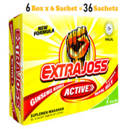 6 Box Extra Joss Active Ginseng Energy Boost Stamina Drink Herbal Halal
