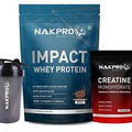 NAKPRO Impact Whey Protein Supplement Powder with Creatine For Muscle Building