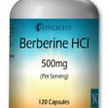 Berberine HCl 500mg Serving, 120 Capsules - Gluten Free & Non-GMO Great Price.