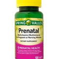 Spring Valley Prenatal Multivitamin/Multimineral Supplement  100 Tabs Exp 11/25