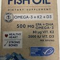 Wiley's Finest Wild Alaskan Fish Oil Omega-3 500mg EPA+DHA 60ct Exp25 #4340