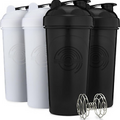 [4 Pack] 28 Oz Shaker Bottle | Protein Shaker Bottle 4-Pack with Mixing Agitator