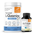 Sandhu's L-Glutamine Amino Acid Powder & Gut Health Capsules| Overall Gut Health| Prebiotic,Postbiotic