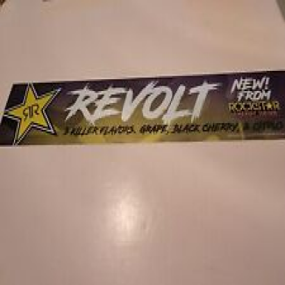 Rockstar Energy Drink REVOLT Sticker Banner Decal 13" 3 Killer Flavors