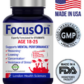 FocusOn Brain and Immune Booster Supplement  - Vitamin, Ginkgo, Ginseng (18-25)