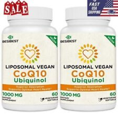 "1000Mg Liposomal Coq10 Ubiquinol 120 Vegan Softgels High Absorption Ubiquinol "