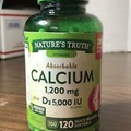 Absorbable Calcium 1200mg Plus with D-3 5000 IU 120 Softgels Non-GM) Gluten Free