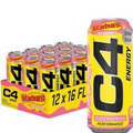Cellucor C4 Energy Drink STARBURST &Strawberry Carbonated Sugar Free Pre Workout
