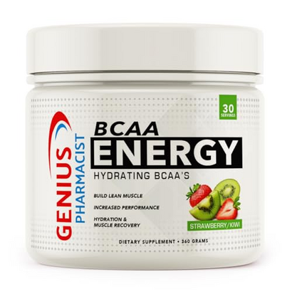 Genius Pharmacist BCAA Energy Hydrating BCAA's Strawberry/Kiwi - 30 Servings