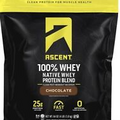 Ascent 100% Whey, Native Whey Protein Blend, Chocolate, 4 lbs Gluten Free