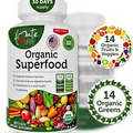 Organic Superfood Greens Fruits and Veggies Complex - Best Dietary Supplement...