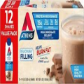 12-Pack Atkins Gluten Free Protein-Rich Shake, Milk Chocolate Delight Keto 11 oz