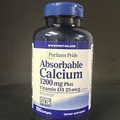 Puritan's Pride Absorbable Calcium 1200mg w/ Vitamin D 1000 IU 100 Softgels 1Pck