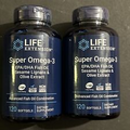x2 Omega 3 Super Life Extension EPA DHA Fish Oil Sesame Lignans Olive Extract