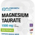 Puregen Labs Magnesium Taurate 1500mg per Serving High Potency 180 Veggie Caps