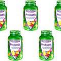 5 Pack Vitafusion Probiotic Gummy Supplement Raspberry Peach Mango 70 Gummies