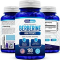 Berberine 1200mg Pure Max Strength - 180 Gluten-Free Vegetarian Capsules - 12...