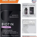 Max Strength 10,000mcg Vegan Biotin with Coconut Oil - Skin & Hair Support