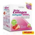 VISTRA Marine Collagen Tripeptide10000mg Strawberry-Lychee Flavor 10 Sachtes/Box