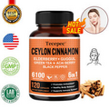 Ceylon Cinnamon Supplement, Best Vegan Real Cinnamon Powder - 30 To 120 Capsules