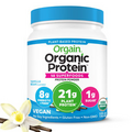 Organic Plant Based Protein + Superfoods Powder, Vanilla Bean, 21G Protein, 1.12