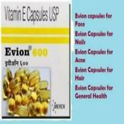 Evion 600 mg Capsule Vitamin E For Face Hair Acne Nails Free shipping