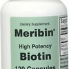 Meribin High Potency Biotin 5mg Supplement Energy Support 120ct 06/2028