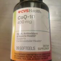 CVS CoQ-10 400mg 39 Softgels Heart AntiOxidant Exp 04/25
