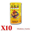 10X Bioslim Bio Slim Herbal Natural 45 Tablets made in Switzerland