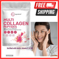 Multi Collagen Peptides Powder, Hydrolyzed Protein Peptides | 10,000mcg & Vitami