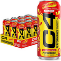 C4 Energy Drink, Starburst Cherry, Carbonated Sugar Free Pre Workout Performance