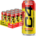 C4 Energy Drink X Cherry Popsicle, Carbonated Sugar Free Pre Workout Performance