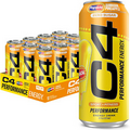 C4 Energy Drink X Hawaiian Pineapple Popsicle, Carbonated Sugar Free Pre Workout