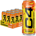 C4 Energy Drink, Starburst Orange, Carbonated Sugar Free Pre Workout Performance