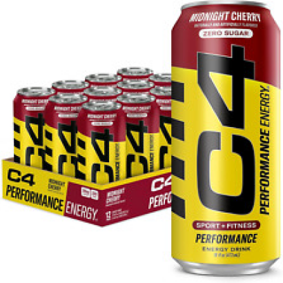 C4 Energy Carbonated Zero Sugar Energy Drink, Pre Workout Drink + Beta Alanine,