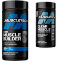MuscleTech Muscle Builder with Peak ATP and Clear Muscle with HMB, Muscle Building Supplements for Men & Women, 30 + 42 Count