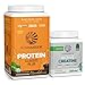 Sunwarrior Classic Plus Chocolate Protein Powder 30 Servings & Creatine Monohydrate Powder Unflavored 60 Servings