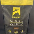 Ascent Native Fuel Whey Protein Powder Chocolate 64oz (4.lb) Exp. 06/15/2025