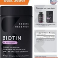Premium Vegan Biotin 10,000mcg Softgels with Coconut Oil - Hair & Skin Health