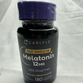 Melatonin Tablets 12Mg 180 Count Adult Drug Free Aid Natural Berry Flavor 5/25