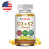 Vitamin K2 (MK7) with D3 10000 IU Supplement, BioPerine Capsules, Immune Health