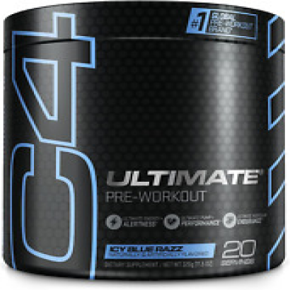 C4 Ultimate Pre Workout Powder ICY Blue Razz - Sugar Free Preworkout Energy Supp