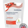 Guarana 2000mg 30 Capsules Pills Supplements Metabolism Formula